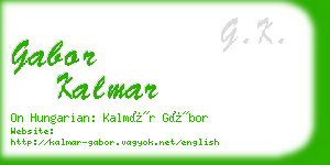 gabor kalmar business card